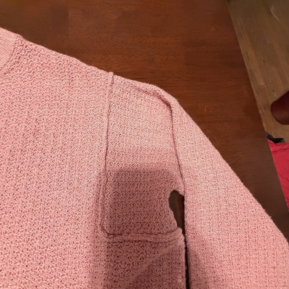 Haute Hippie Style Pink Tight-Knit Crew Neck Pullover Sweater XS Women - Picture 3 of 11